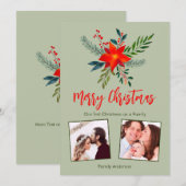 Onze Eerste Kerstmisfamilie, Douanefoto Feestdagenkaart (Voorkant / Achterkant)