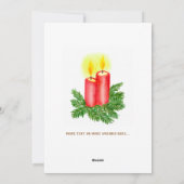 Onze Eerste Kerstmisfamilie, Douanefoto Feestdagenkaart (Achterkant)