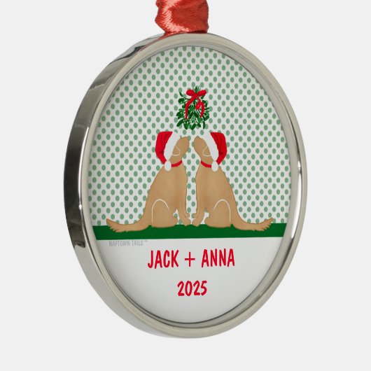 Onze eerste Kerstmishonden Custom Ornament (Rechts)