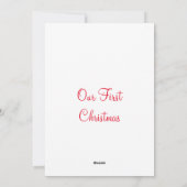 Onze eerste kerstnaam en familiefoto feestdagenkaart (Achterkant)