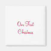 Onze eerste kerstnaam en familiefoto magneet (Voorkant)