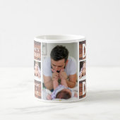 Onze eerste kerstnieuwe vader 7 Foto Collage Wood Koffiemok (Center)