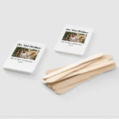 Onze eerste kerstpaar foto naam Mr & Mrs mod Handwaaier (Niet-gemonteerd)