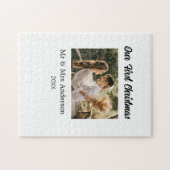 Onze eerste kerstpaar foto naam Mr & Mrs mod Legpuzzel (Horizontaal)