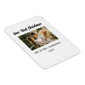 Onze eerste kerstpaar foto naam Mr & Mrs mod Magneet (Rechterzijde)