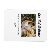 Onze eerste kerstpaar foto naam Mr & Mrs mod Magneet (Horizontaal)