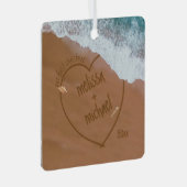 Onze eerste kerstparaplu's Names Dated Metalen Ornament (Voorkant Rechts)