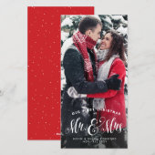 Onze eerste kerstpas-fotokaart met nieuwkomers feestdagenkaart (Voorkant / Achterkant)