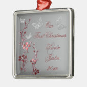 Onze eerste kerstpremiumversiering metalen ornament (Links)