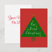 Onze eerste kerstrode achtergrond kaart (Voorkant / Achterkant)