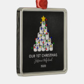 Onze eerste kersttoiletpapier 2020 metalen ornament (Rechts)