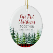 Onze eerste kersttouwenstekker keramisch ornament (Rechts)