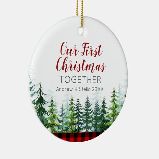 Onze eerste kersttouwenstekker keramisch ornament (Rechts)