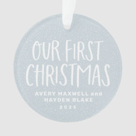 Onze eerste kersttweeling baby's gepersonaliseerde ornament