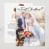 Onze eerste kerstvakantie bruiloft bedankkaart (Voorkant / Achterkant)