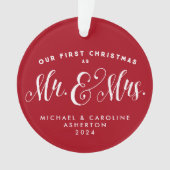 Onze eerste kerstvakantie ornament (voorkant)