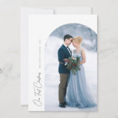 Onze eerste kerstvakantie trouwaankondiging bedankkaart (Voorkant)