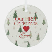 Onze eerste kerstverloofde Ornament personaliseren (Voorkant)