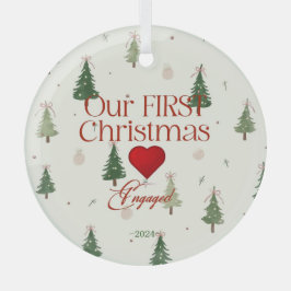 Onze eerste kerstverloofde Ornament personaliseren