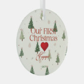 Onze eerste kerstverloofde Ornament personaliseren (Voorkant Rechts)