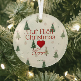 Onze eerste kerstverloofde Ornament personaliseren