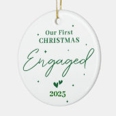 Onze eerste kerstverloving 2025 – gepersonaliseerd keramisch ornament (Links)