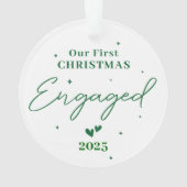 Onze eerste kerstverloving 2025 – gepersonaliseerd ornament (achterkant)