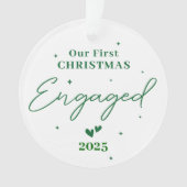 Onze eerste kerstverloving 2025 – gepersonaliseerd ornament (voorkant)