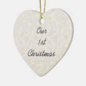 Onze eerste kerstversierige Sjabloon Keramisch Ornament (Links)