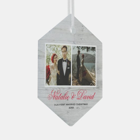 Onze eerste kerstversiering glas ornament (Voorkant Rechts)