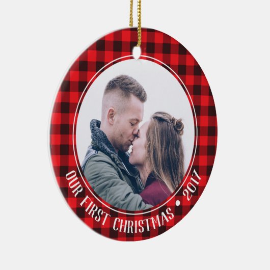 Onze eerste kerstversiering keramisch ornament (Rechts)