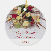 Onze eerste kerstversiering keramisch ornament (Voorkant)