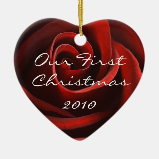 Onze eerste kerstversiering keramisch ornament (Voorkant)