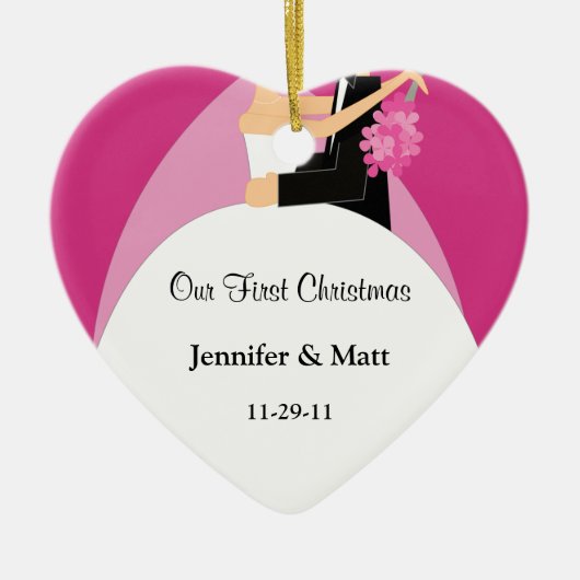 Onze eerste kerstversiering keramisch ornament (Voorkant)