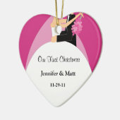 Onze eerste kerstversiering keramisch ornament (Links)