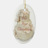 Onze eerste kerstversiering keramisch ornament (Rechts)