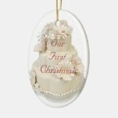 Onze eerste kerstversiering keramisch ornament (Links)