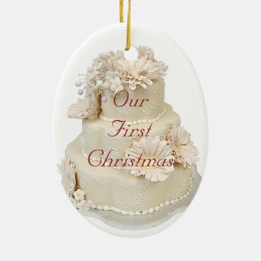 Onze eerste kerstversiering keramisch ornament (Achterkant)