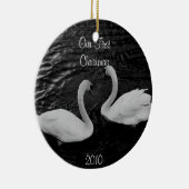 Onze eerste kerstversiering keramisch ornament (Rechts)