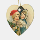 Onze eerste kerstversiering keramisch ornament (Links)