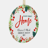 Onze eerste kerstversiering thuis keramisch ornament (Rechts)