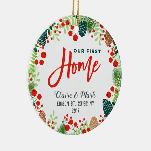 Onze eerste kerstversiering thuis keramisch ornament (Rechts)