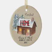 Onze eerste kerstversiering thuis keramisch ornament (Rechts)