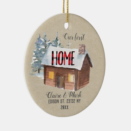 Onze eerste kerstversiering thuis keramisch ornament (Rechts)