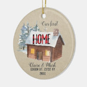 Onze eerste kerstversiering thuis keramisch ornament (Links)