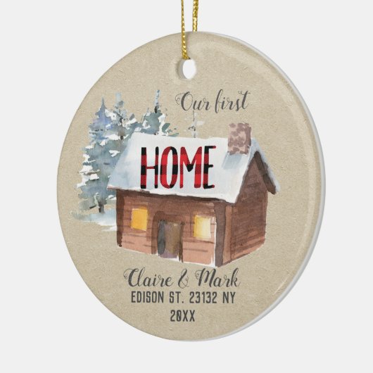 Onze eerste kerstversiering thuis keramisch ornament (Links)