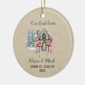 Onze eerste kerstversiering voor thuisgebruik keramisch ornament (Links)