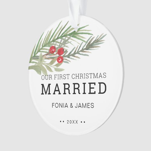 Onze eerste kerstvrouw met Grieven Ornament (voorkant)