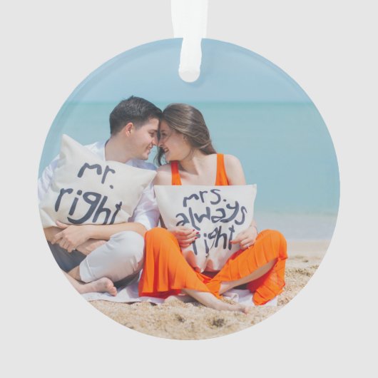 Onze eerste kerstvrouw, speciaal gepersonaliseerde ornament (achterkant)