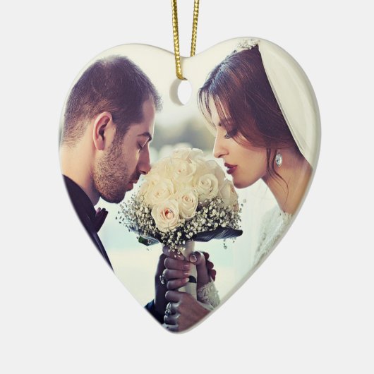 Onze eerste kerstvrouw trouwde Mr. & Mrs Ornament (Links)